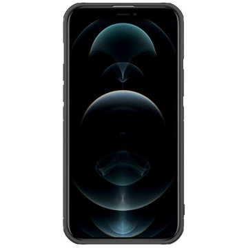 Nillkin Cyclops Case Strapazierfähige Hülle mit Kameraabdeckung und faltbarem Ständer für iPhone 13 Pro schwarz