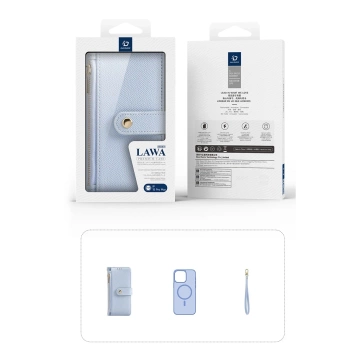 iPhone 15 Pro Dux Ducis Lawa Wallet Mag Lederhülle Blau