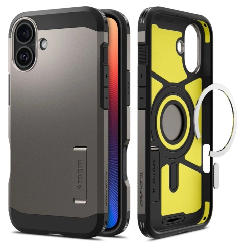 Etui Spigen Tough Armor Mag MagSafe do Apple iPhone 16 GunMetal