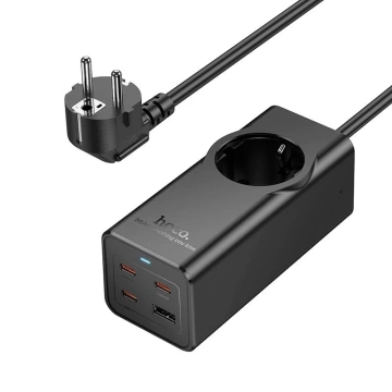Przedłużacz Ładowarka Hoco NS9 2 m 67W 1x230V + USB-C 3x + USB-A Czarny