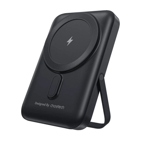 Choetech Black 10000 mAh 20 W PD Magnetische Powerbank mit Ständer Schwarz
