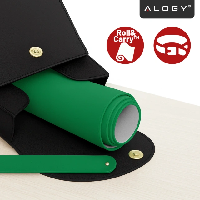 Podkładka na biurko 80×40 cm – antypoślizgowa mata ochronna z eleganckiej ekoskóry PU, pod mysz i klawiaturę, stylowa i trwała – Alogy WorkMat™ Zielona