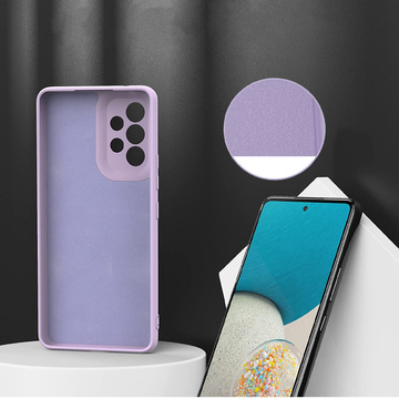 Silikonkautschuk-Hülle Icon für Samsung Galaxy A53 5G Violett
