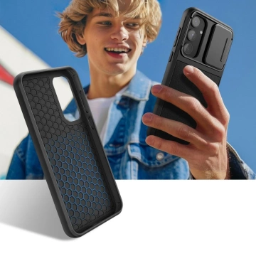 Etui Velar Cam für Samsung Galaxy A55 5G Schwarz