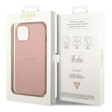 Ratet mal, GUHCP14MPSASBPI Hülle für Apple iPhone 14 Plus 6,7" rosa/rosa Saffiano Strap