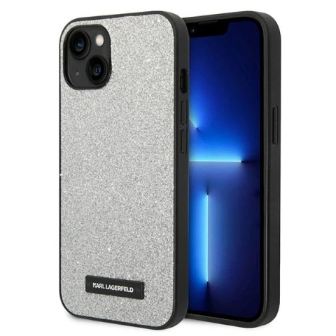 Etui ochronne na telefon Karl Lagerfeld KLHCP14MG2ELS do Apple iPhone 14 Plus 6,7" hardcase srebrny/silver Glitter Plaque Logo