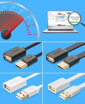 UGREEN Kabel USB (weiblich) - USB (männlich) Adapterkabel 2m schwarz (10316)