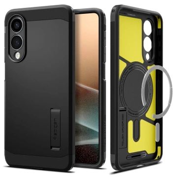 Spigen Tough Armor MagSafe Schutzhülle für Samsung Galaxy S25 Edge, Schwarz