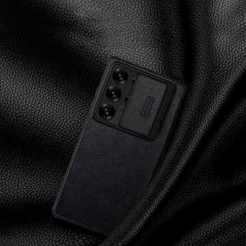 Hülle für Samsung Galaxy S25 Ultra Nillkin Qin Pro Schwarz mit Flip