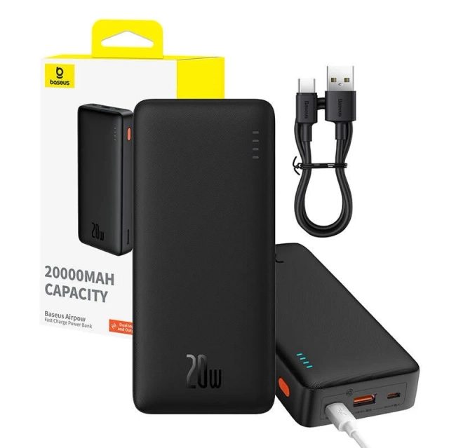 Powerbank Baseus Airpow 20000mAh 20W Czarny
