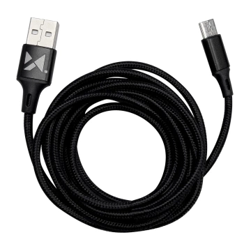 Wozinsky USB - USB Typ C Kabel 2.4A 2m Schwarz(WUC-C2B)
