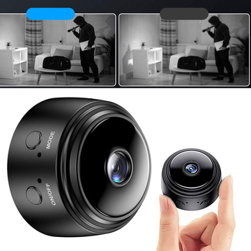 Spionagekamera Versteckte Erkennung Diskrete Mini-Webcam mit Datenübertragung WiFi Full HD IP schwarz