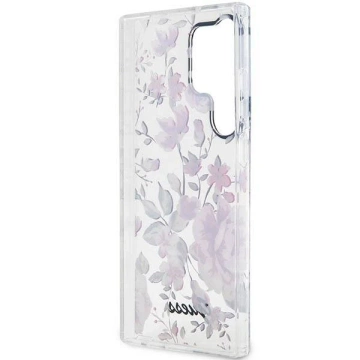 Etui Guess GUHCS23LHCFWST für Samsung Galaxy S23 Ultra S918 biały/white Hardcase Flower Collection