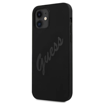 Guess GUHCP12SLSVSBK iPhone 12 mini 5,4" czarny/schwarz Hardcase Script Vintage