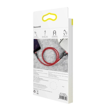 Baseus Cafule Cable strapazierfähiges Nylonkabel USB / Lightning QC3.0 2.4A 1M rot (CALKLF-B09)