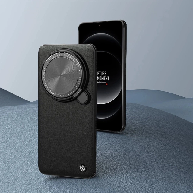 Etui Nillkin CamShield Prop Leather Magnetic Case do Xiaomi 14 Ultra - czarne