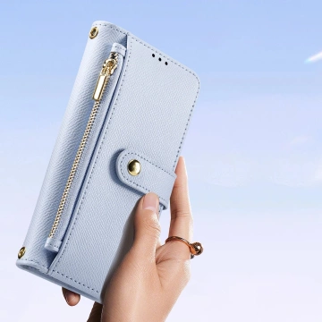 Samsung Galaxy S25 Dux Ducis Lava Lederhülle Blau