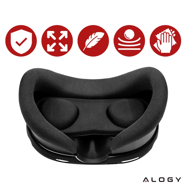 Osłona do soczewek Alogy VisionGuard do gogli okularów VR do Meta Quest 3 Czarna