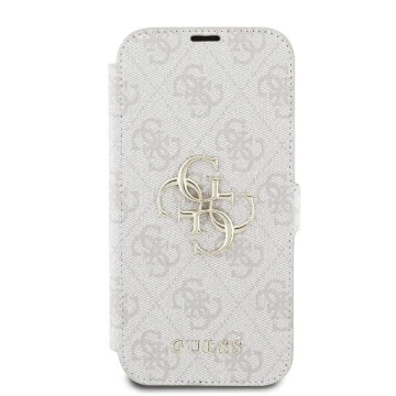 Guess 4G Metal Logo Book Case iPhone 16 6,1″ – Pink z funkcją podstawki