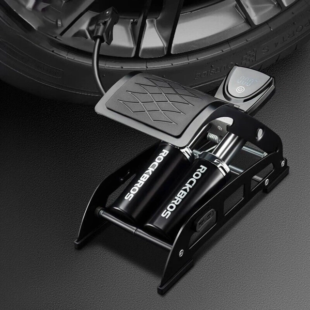 Pompka nożna Rockbros 42430001001 z wyświetlaczem - czarna