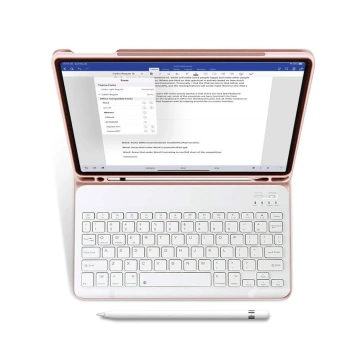 Etui na tablet SC Pen + Keyboard do Apple iPad 11 2025 / 10.9 2022 PINK