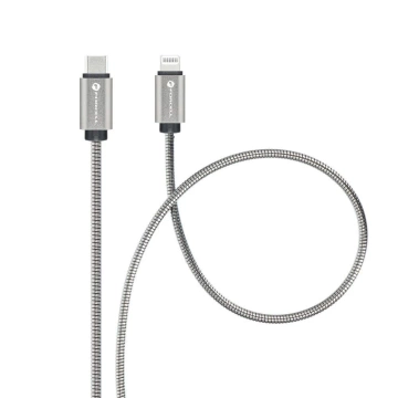 Kabel USB-C auf Lightning 27W 1m Forcell Stalowy PD iPhone iPad