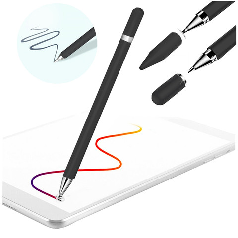 Alogy 2-in-1 kapazitiver Touch-Stift für Telefon-Tablet-Bildschirm mit Stift Schwarz