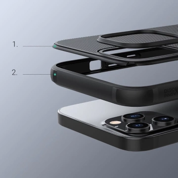 Nillkin Super Frosted Shield gehärtete Hülle für iPhone 12 Pro Max schwarz