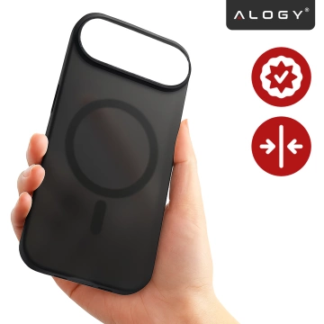 Apple iPhone 17 Air Hülle – Matte MagSafe-Hülle mit Linsenschutz, schlank und kratzfest, perfekte Passform – Alogy Skinny MatteCase™ Schwarz