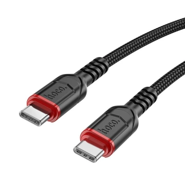 HOCO Kabel Typ C auf Typ C X59 3m Schwarz PD 60W 3A Nylongeflecht