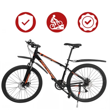 Plattform-Fahrradpedale für MTB-Fahrräder, Aluminium 9/16" Schwarzes Aluminium-Set [2 Stk.]