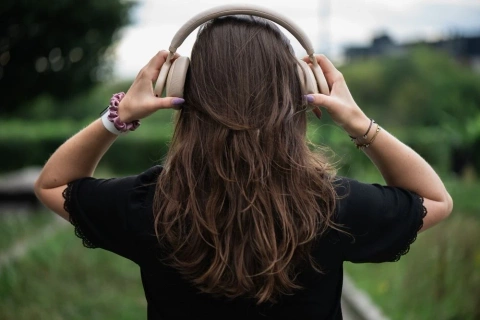 Forcell F-Audio ANC Touch Beat Kabellose On-Ear-Kopfhörer Beige