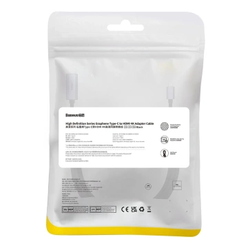 Baseus High Definition Series Adapterkabel USB Typ C - HDMI 2.0 4K 60Hz 1m schwarz (WKGQ010001)