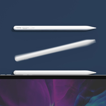 2in1 Baseus Stylus Kapazitiver Eingabestift für Apple iPad Weiß