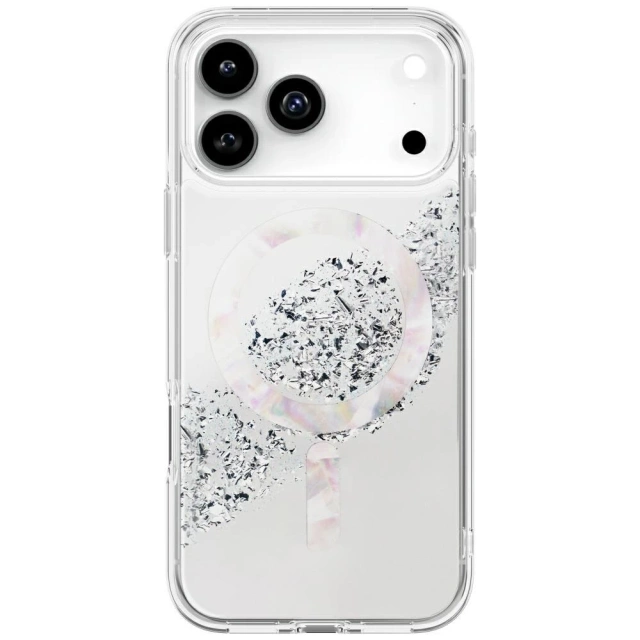 Etui UNIQ Coehl Crystelle do iPhone 17 Pro Magnetic Charging Srebrny