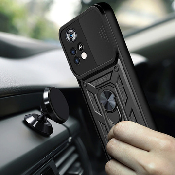 Alogy Camshield Standring Gepanzerte Kameraabdeckung für Poco M4 Pro 4G / LTE Schwarz