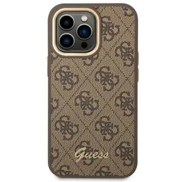 Etui Guess GUHCP14XHG4SHW do Apple iPhone 14 Pro Max 6,7" brązowy/brown hard case 4G Vintage Gold Logo