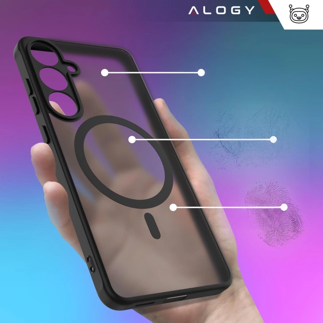 Etui do Samsung Galaxy S25 Plus obudowa ochronna na telefon Alogy Matte HybridMag™️ Case do MagSafe Matowe Czarne