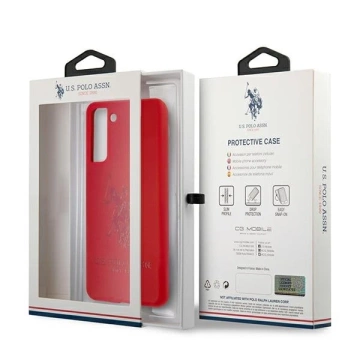 US Polo Silicone On Tone Handyhülle für Samsung Galaxy S21 rot/rot