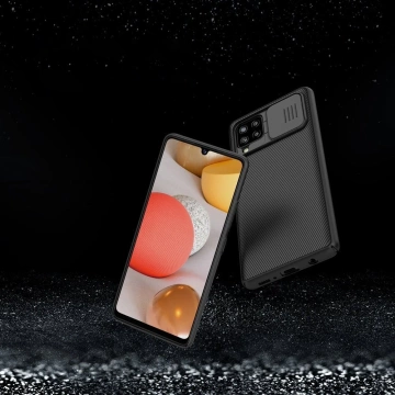 Nillkin CamShield Pro Case Hard Armor Cover Kameraabdeckung für Samsung Galaxy A42 5G Schwarz