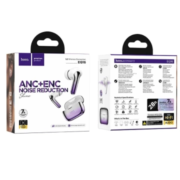 HOCO TWS ANC ENC EQ16 kabellose Bluetooth-Kopfhörer lila