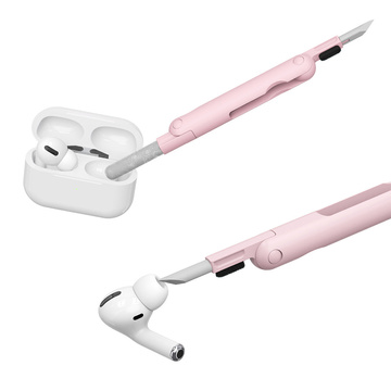 Cleaner Multifunktionales Reinigungsset für Airpods 7in1 Tastaturen Pink und Weiß