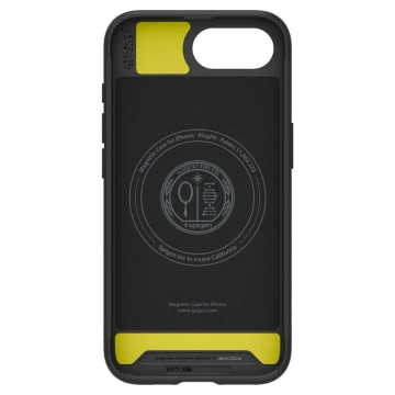 Etui für iPhone 16e Spigen Rugged Armor Mag MagSafe Mattschwarz