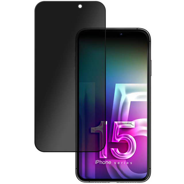 Szkło prywatyzujące do iPhone 15 Pro - 3mk HardGlass Max Privacy™ Antyszpiegowskie hartowane