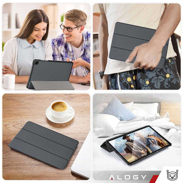 Etui do Samsung Galaxy Tab A11+ (X310/X315/X316) / A9+ 2023 11" (X210/X215/X216) obudowa z klapką na tablet Slim Case Alogy Szare
