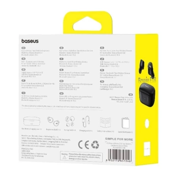 Baseus Bowie E18 kabellose TWS ENC IPX4-Kopfhörer – Schwarz