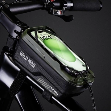 WILDMAN GX200 2L Fahrradrahmentasche Grün Handyhalterung
