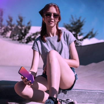 Sichtschutzglas für Apple iPhone 15 Plus 3mk Rainbow Privacy