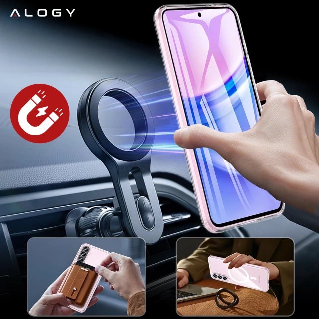 Etui do Samsung Galaxy A56 / A36 5G obudowa ochronna na telefon Alogy HybridMag™️ Case do MagSafe Przezroczyste