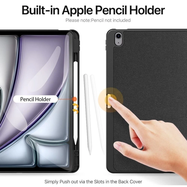 DUX DUCIS etui DOMO składane z miejscem na rysik do iPad Air 13 (2024) czarne